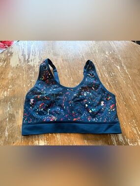 Cacique Rainbiw Pride Navy Paint-Splatter Bralette